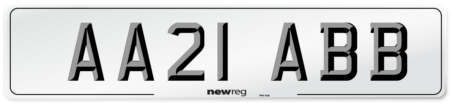 AA21 ABB Number Plate from New Reg